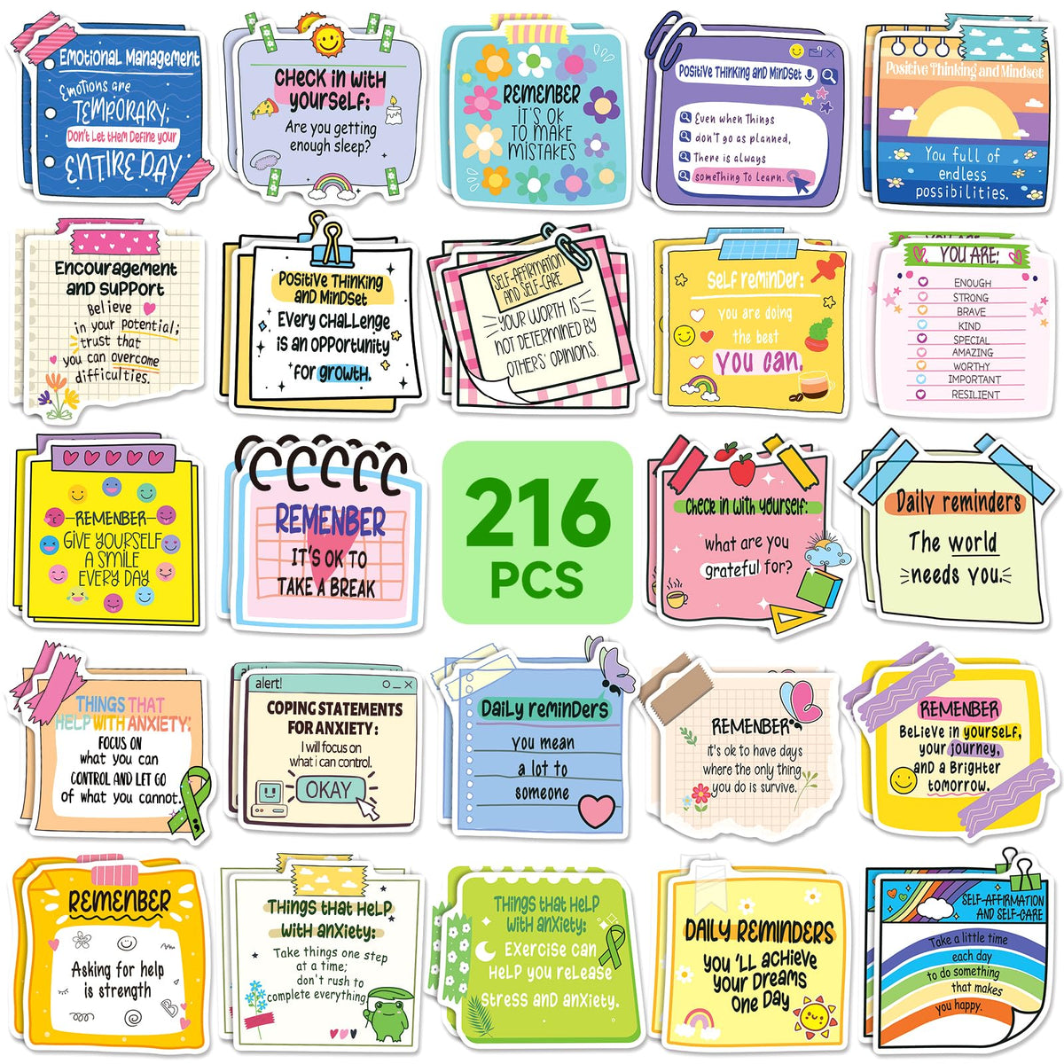 YTSQLER Positive Affirmation Decals