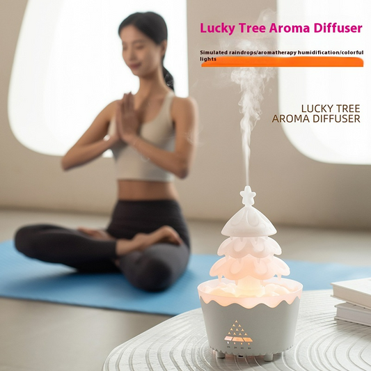 Smart Raindrop Aroma Diffuser & Quiet Humidifier with Remote