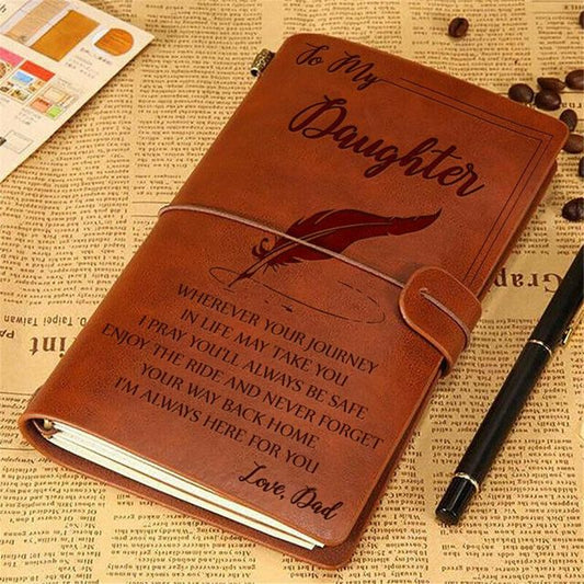 Portable Vintage Leather Diary Journal for Kids