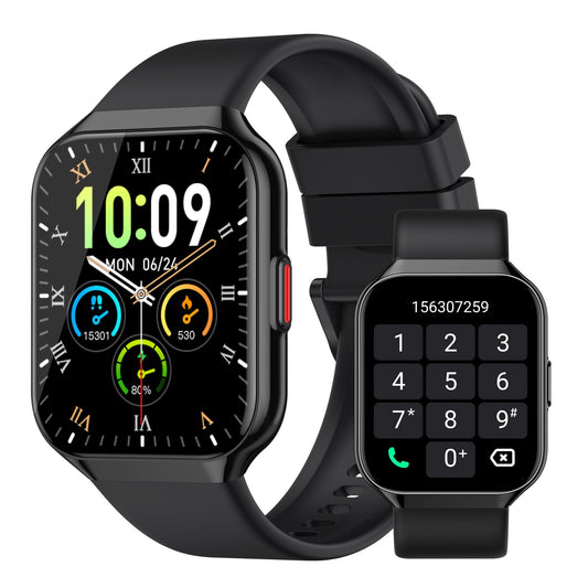 1.96" HD Bluetooth Calling Fitness Smartwatch (Black)