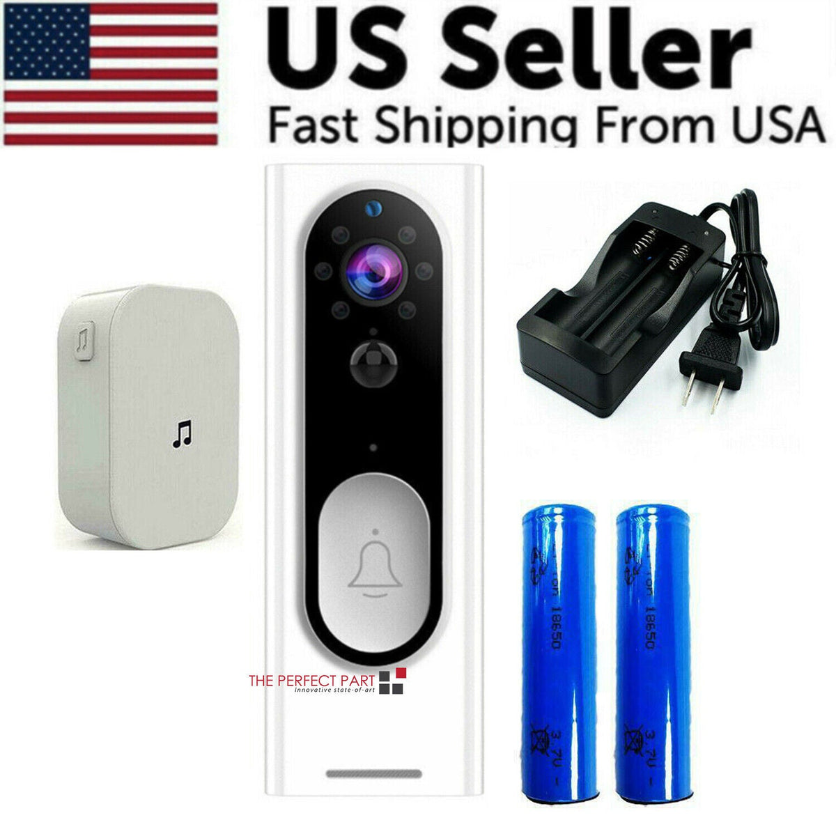 1080P HD Wireless Security Video Doorbell with Chime