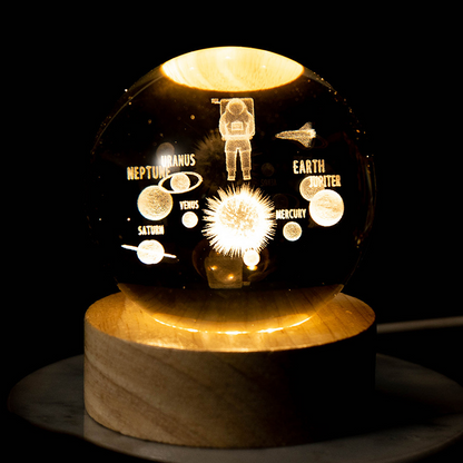 Solar System Crystal Ball Lamp