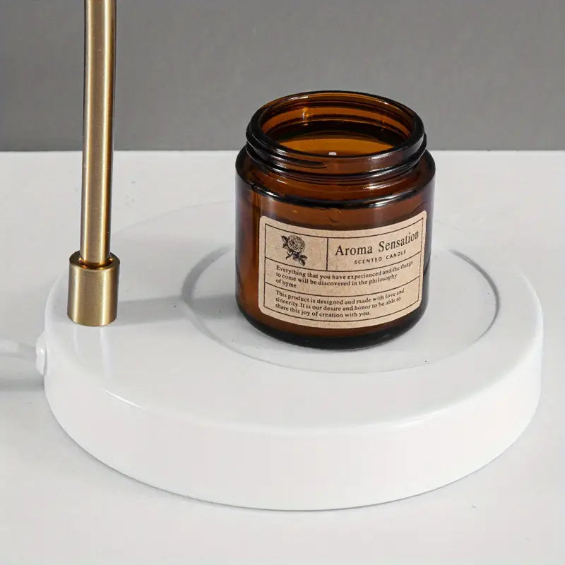 Lily of the Valley Glass Shade Candle Warmer Lamp