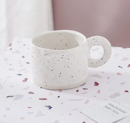 Korean-Style Ink Splash Ceramic Coffee & Tea Mug