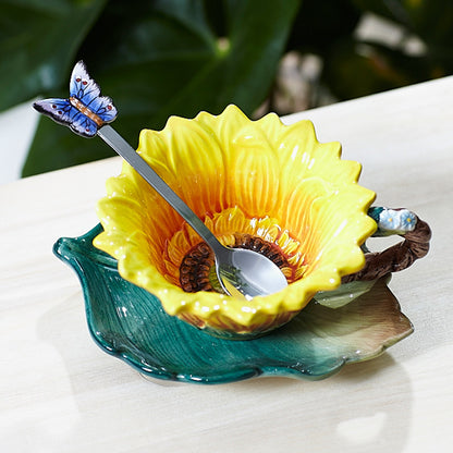 Floral Ceramic Tea Cup Set