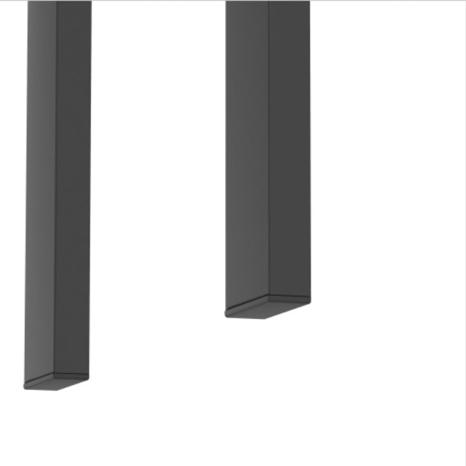 Modern Tempered Glass Square End Table (Transparent Black)