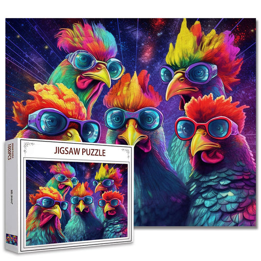 Funny Chickens 1000-Piece Jigsaw Puzzle for Adults
