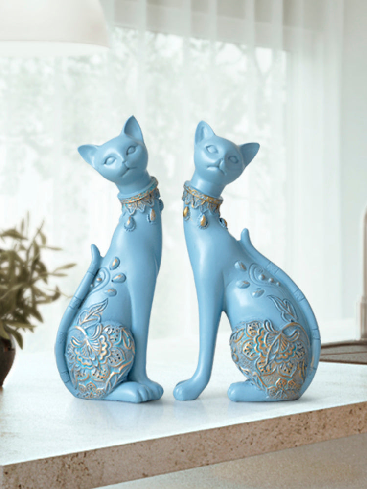 Modern Minimalist Ceramic Cat Figurine