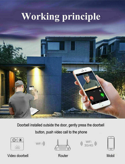 1080P HD Wireless Security Video Doorbell with Chime