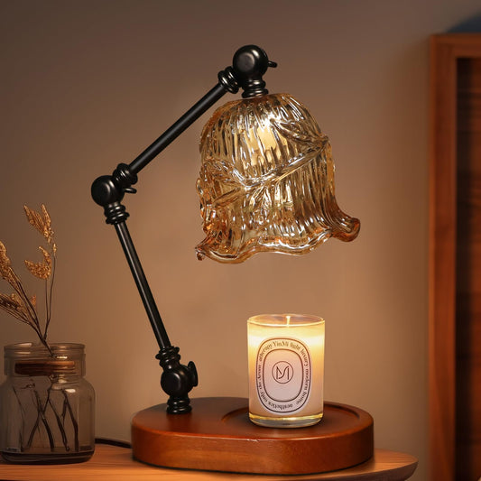 Dimmable Candle Warmer Lamp with Flexible Arm & Timer