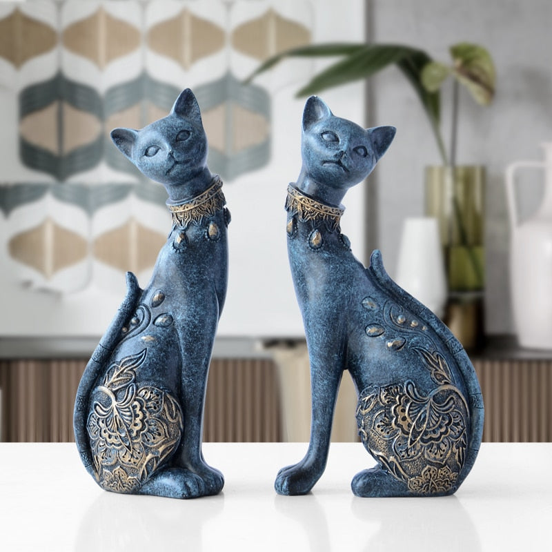Modern Minimalist Ceramic Cat Figurine