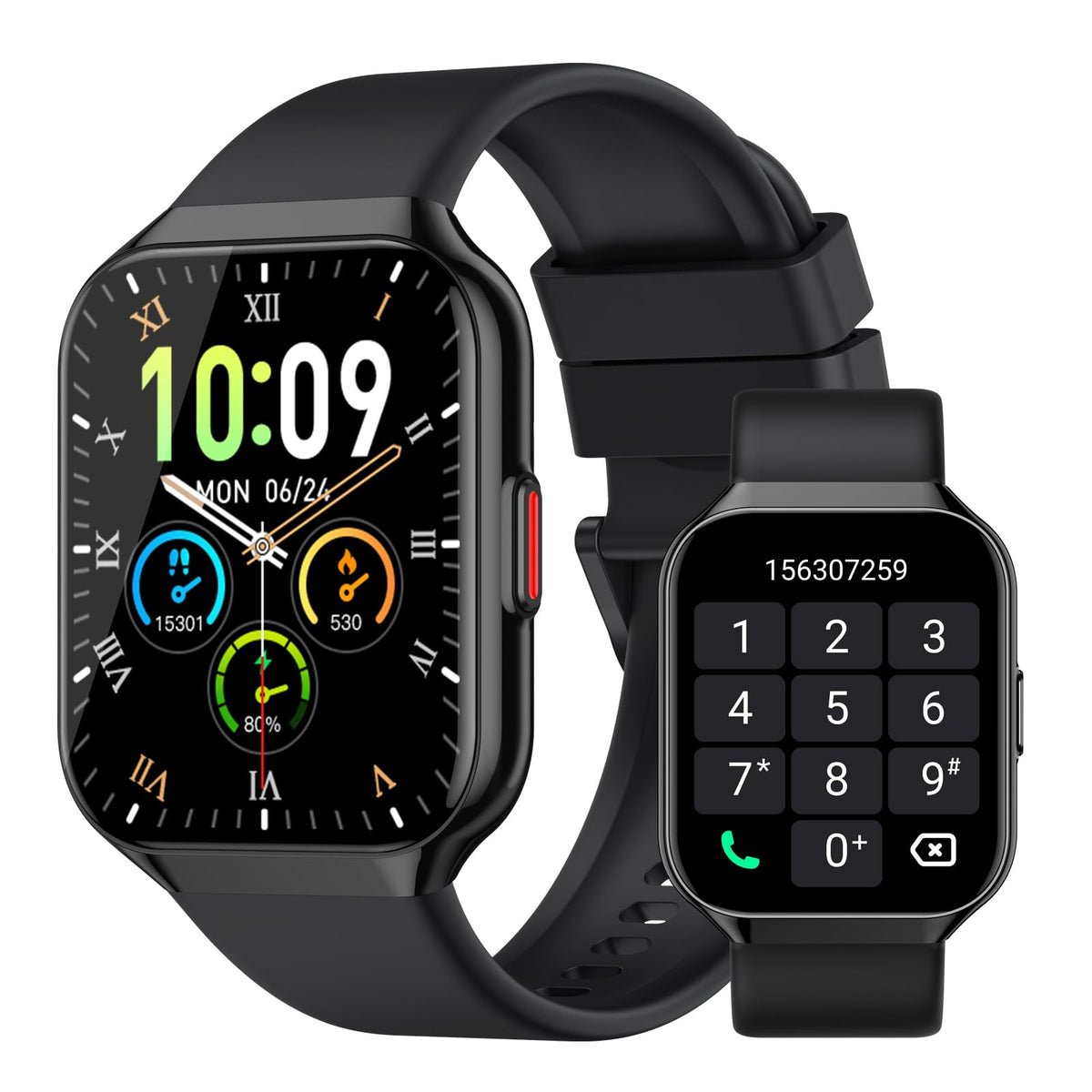 1.96" HD Bluetooth Calling Fitness Smartwatch (Black)