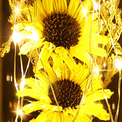 Sunflower Glass Dome Lamp