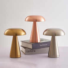 Mushroom Table Lamp — Silver