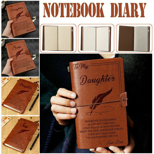 Portable Vintage Leather Diary Journal for Kids
