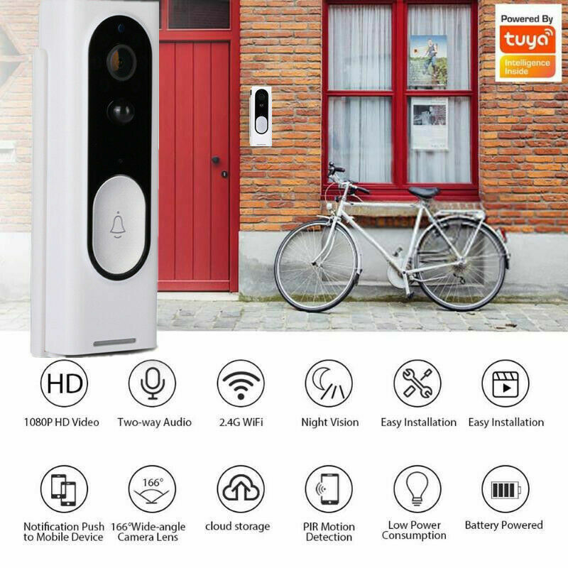 1080P HD Wireless Security Video Doorbell with Chime