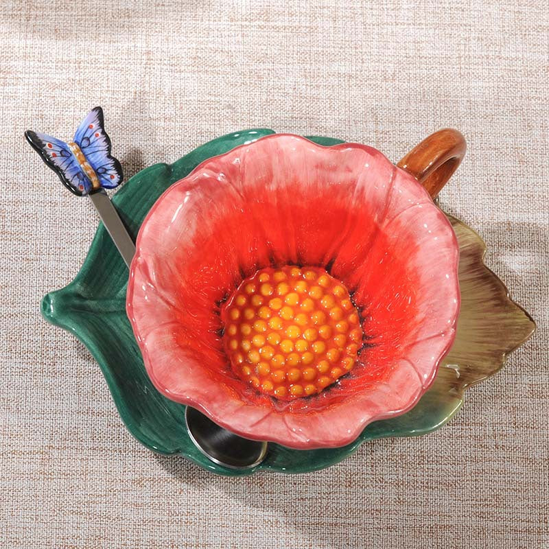 Floral Ceramic Tea Cup Set