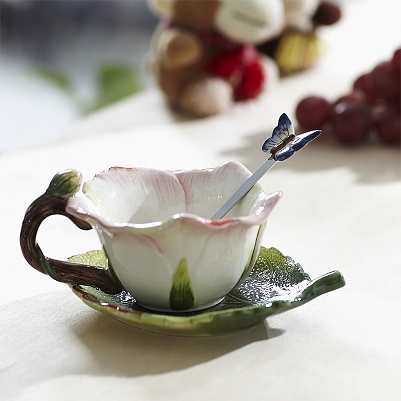 Floral Ceramic Tea Cup Set
