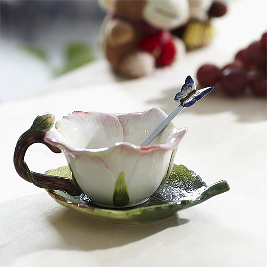 Floral Ceramic Tea Cup Set