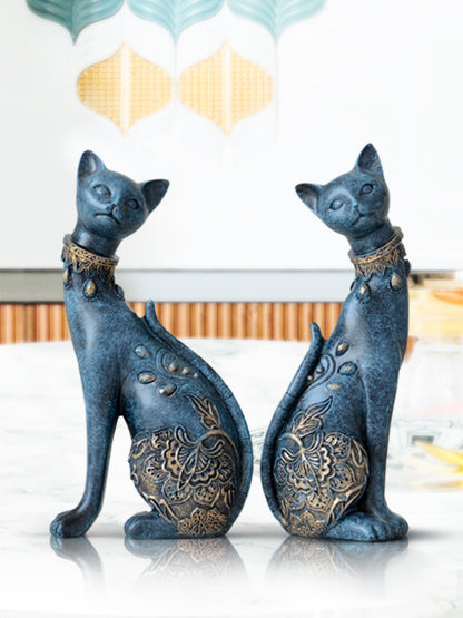 Modern Minimalist Ceramic Cat Figurine