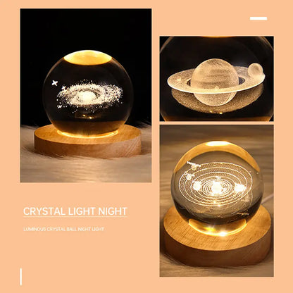 3D Crystal Ball Night Lamp
