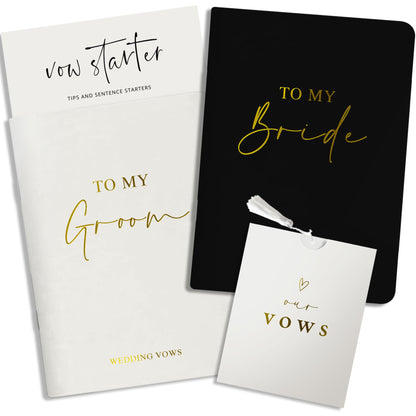 His and Hers Wedding Vow Books with Keepsake Sleeve