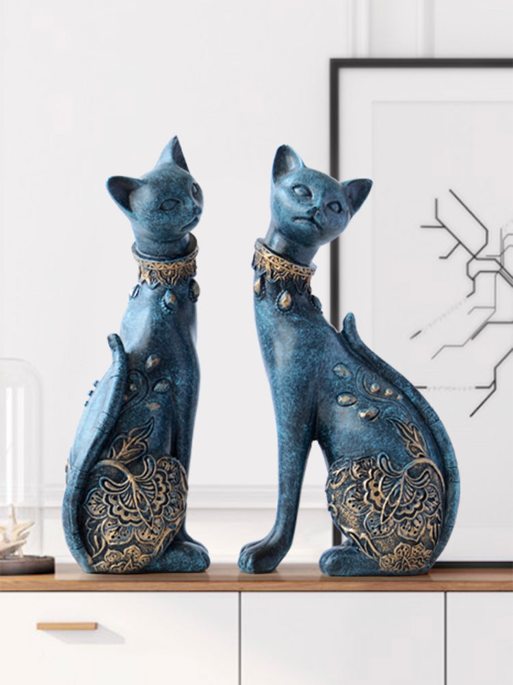 Modern Minimalist Ceramic Cat Figurine