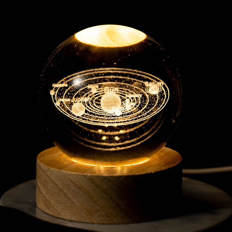 Solar System Crystal Ball Lamp