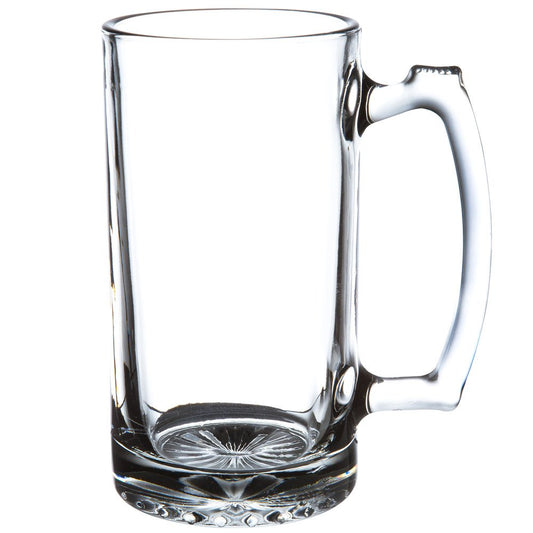 Heavy-Duty 16 oz Clear Glass Beer Stein & Coffee Mug
