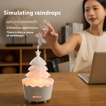 Smart Raindrop Aroma Diffuser & Quiet Humidifier with Remote